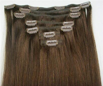 18" Clip In Human Hair Extensions